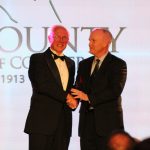 Leon Walters, 2015 Lauren Merriam Receipient, awards 2017 Lauren Merriam Memorial Award to Richard Dodd.